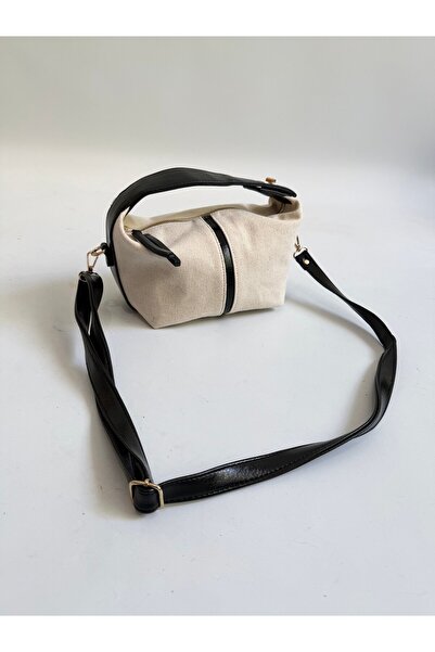 Mia Collection Adriana Model Hand and Women's Shoulder Bag Linen Black
