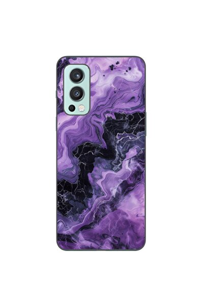 OEM Husa compatibila cu OnePlus Nord 2 Silicon Gel Tpu Model Abstract Purple ...