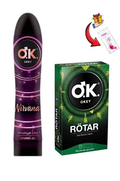 Okey Nirivana Yüksek Haz Uyarıcılı Kayganlaştırıcı-Rötar Etkili Prezervatif 5...