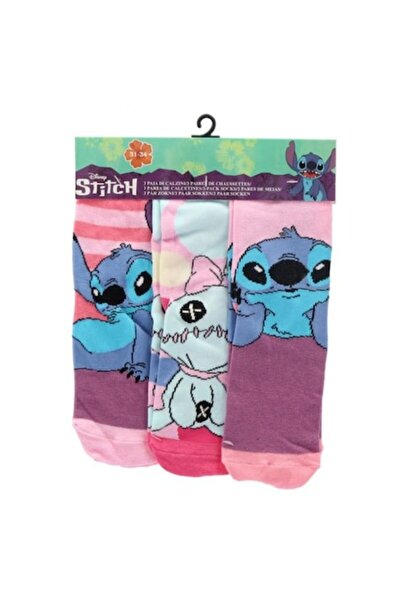 Disney Stitch - Set of 3 pairs of children's socks, Stitch, multicolor, 23-26 EU