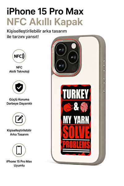 ahk tekno İphone 15 Pro NFC Akıllı Kapak Kılıf