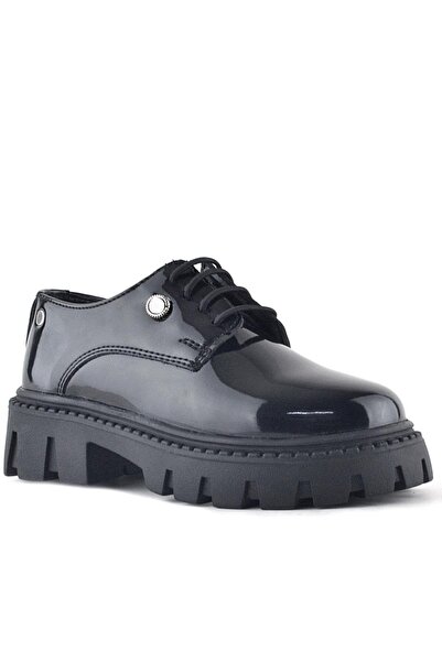 OrtopedikAL Rakerplus 1030 Black Patent Leather Lace-Up Girls' School Shoes w...
