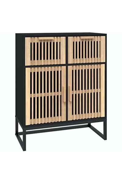 vidaxl Dulap, negru, 60x30x75 cm, lemn prelucrat