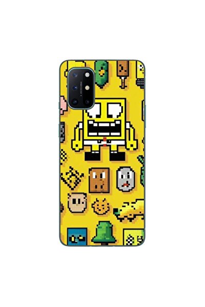 OEM Case compatible with OnePlus 8T Silicone Gel Tpu Pattern Pixel Art Spongebob