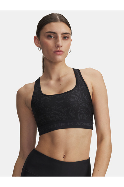 Under Armour Dámská podprsenka Crossback Mid Print-BLK