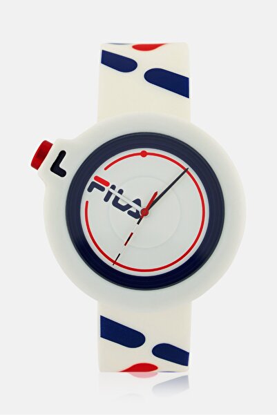 FILA Men 38-6081-006 Silicon Analog Watch 42mm, White