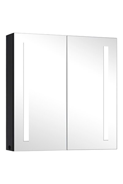 vidaxl Bathroom cabinet with mirror and LED, 62x14x60 cm