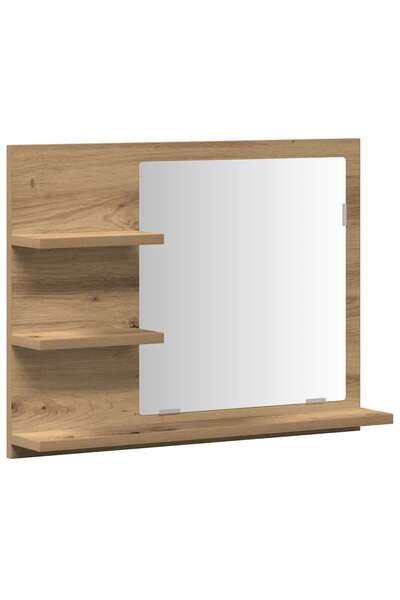 vidaxl Dulap cu oglindă de baie, stejar artizanal, 60x10,5x45 cm