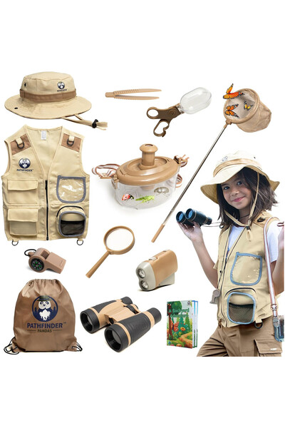 Pathfinder Pandas Set explorator safari pentru copii, kit cercetator si avent...