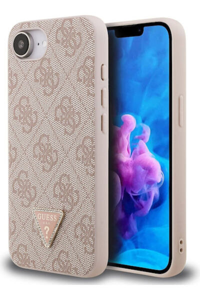 Guess Pu 4g Στρας Τριγωνική Πίσω Θήκη Ροζ (iPhone 17e / 16e) Κωδικός: GUHCPSE...