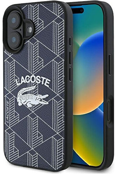 Lacoste Μονόγραμμα Vintage Λογότυπο Πίσω Κάλυμμα Magsafe Πλαστικό Ναυτικό Μπλ...