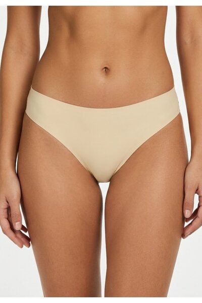 NBB Stitch-Free women's panties, with soft edge, slip type, beige color