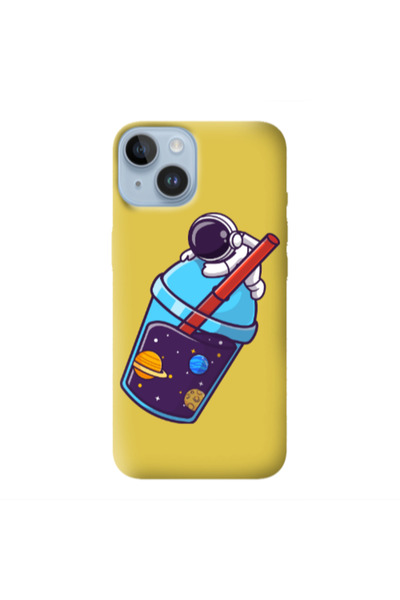 Other Apple iPhone 14 Plus Longing in space Yellow Colored Silicone TPU Θήκη