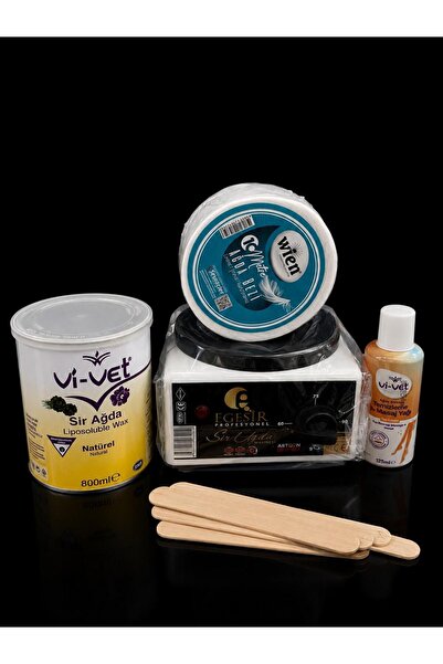 Akçiçek kozmetik Kalıp Ağda Makinası + 800 ml sir ağda + 10 mt ağda bezi +ağd...