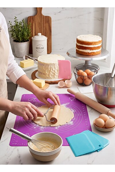 RED KİTCHEN Pratik Hamur Şekillendirme ve Pasta Hazırlama Seti (5 Parça Professional)