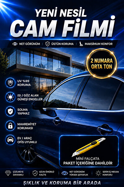Provelox 75 CM X 5 METRE Yeni Nesil 2 Numara Orta Ton Cam Filmi • 2 Yıl Garan...