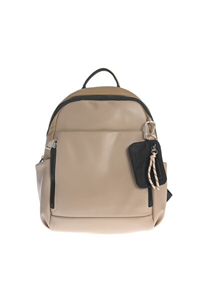 meli melo Minimalist beige Backpack with black accents