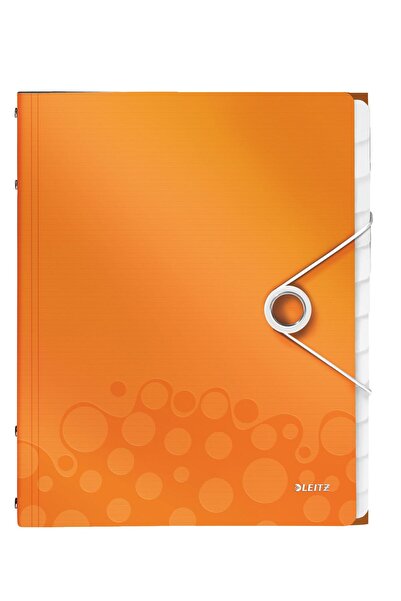 Leitz Organizator din plastic cu 12 compartimente, portocaliu metalic, WOW