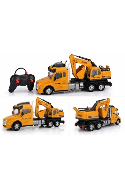 ANGMAD RC Remote Control Excavator Truck, Mobile Arm, Rubber Wheels, Kids Con...