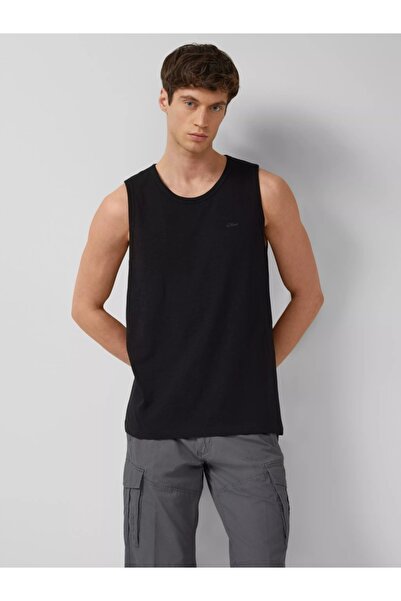 s.Oliver Tricou fără mâneci pentru bărbați, jerseu de bumbac, croială normală...