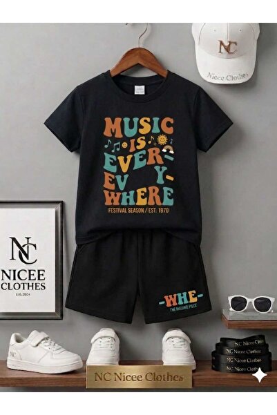 NC Nicee Clothes ΚΑΛΟΚΑΙΡΙΝΟ ΠΑΙΔΙΚΟ ΜΠΛΟΥΖΑΚΙ ΣΟΡΤΣ UNISEX (ΜΕ ΣΤΑΜΠΑ MUSİC ...