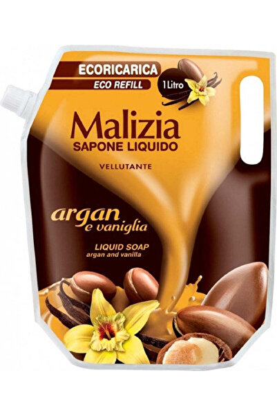 Malizia Pachet 2 bucăți Rezervă Săpun Lichid 1L - Argan și Vanilie