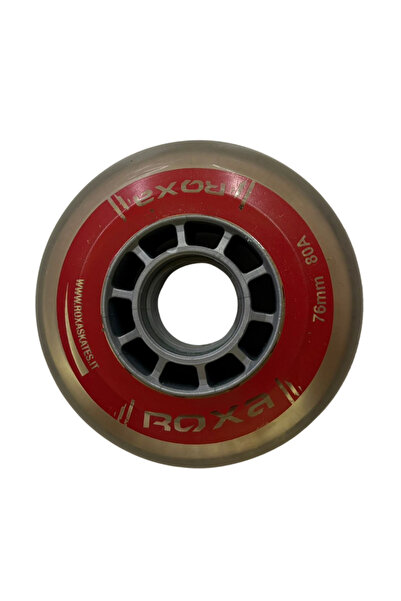 Roxa Set 4 x Roți Role 76 mm 80A Negru/Roșu