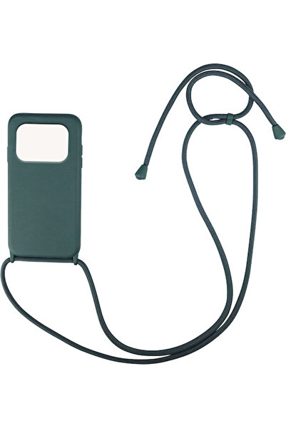 Other Sonique Carryhang Πίσω Θήκη Σιλικόνης 0.5mm με Λουράκι Σκούρο Πράσινο (...