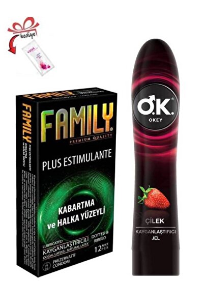 FAMİLY Kabartmalı Tırtıklı Kayganlaştırıclı Prezervatif 12'li-Çlek Aromalı Ka...