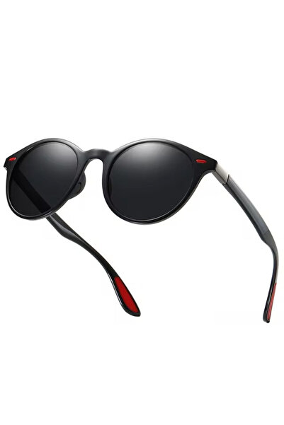 Mise Aksesuar Black Round Men's Sunglasses Uv400