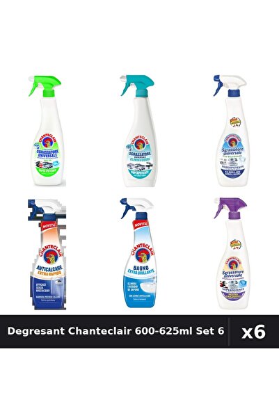 Chanteclair Set 6 Degresant Universal și Anticalcar 600-625ml - Lămâie, Lavan...