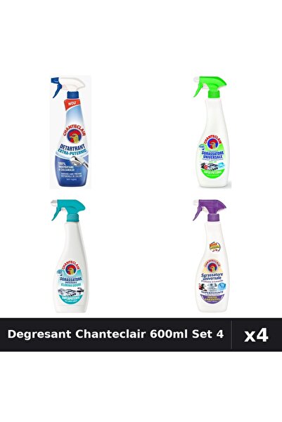 Chanteclair Set 4 Degresant Universal 600ml + Detartrant 625ml - Lămâie, Mosc...
