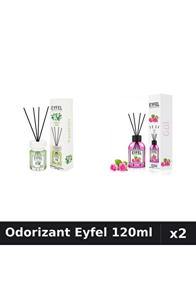 Eyfel Set 2 Odorizant Camera cu Betisoare - Iasomie, Trandafir, Parfum Intens...