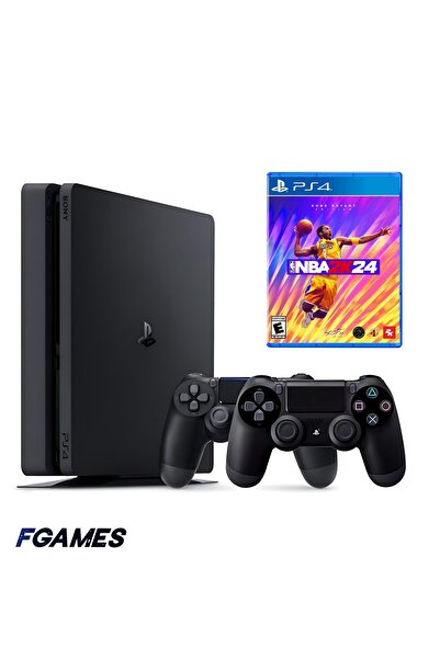 Sony Κονσόλα Playstation 4 Slim Ps4 1tb + Δύο Χειριστήρια + Nba 2k24 PlayStat...