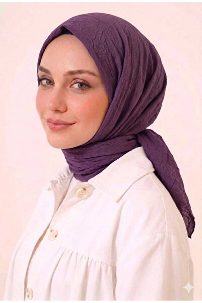 Alse Butik Mürdüm Bambu Kraş Eşarp