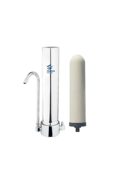 Beta Shoes Φίλτρο Άνω Πάγκου Proteas slim line inox με Ανταλλακτικό Doulton U...
