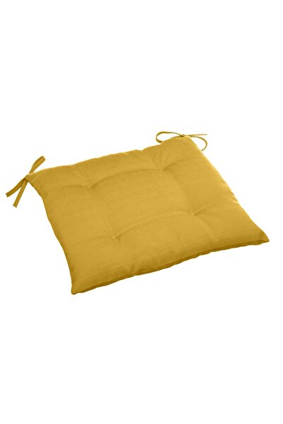 Hesperide Square seat cushion, 4 points, mustard yellow -
