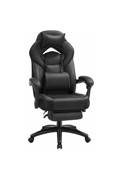 SONGMICS Scaun de gaming ergonomic cu suport pentru picioare, reglabil și cu ...