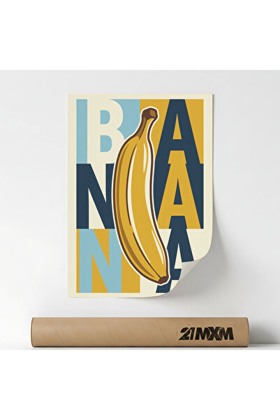 21mxm Poster Decorativ Tematică Fruit Pop Art - 'Banana', Material Textil 21M...