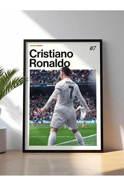 Generic Cristiano Ronaldo Poster, Ronaldo Football Wall Art, Framed Soccer Pr...
