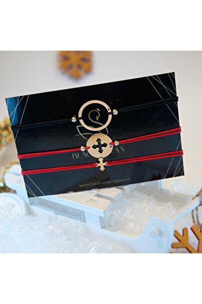 BLACK SWAN Bijoux Set 3 bratari - Puzzle Familie - Tata, mama si copilul - Di...