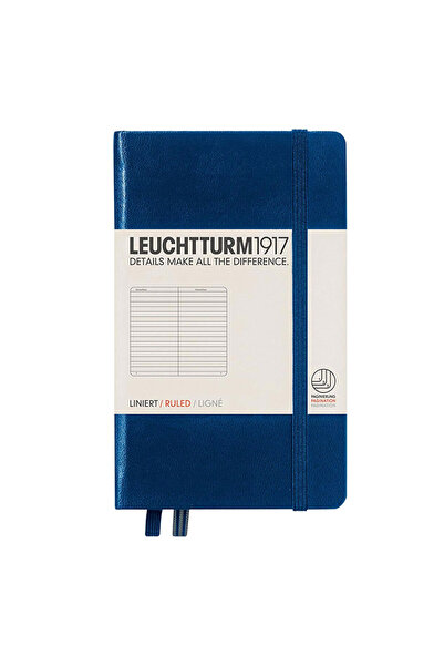 Leuchtturm Caiet A6 pentru dictări, copertă rigidă, bleumarin
