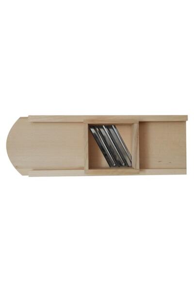 OEM Răzătoare de varză cu suport din lemn, 3 lame, 58x18.5cm