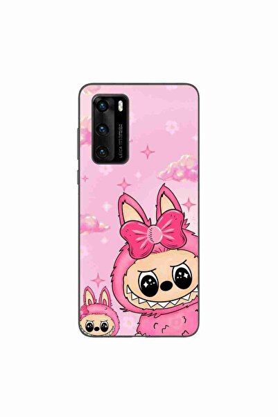 OEM Case compatible with Huawei P40 Silicone Gel Tpu Model Labubu Pink Fantasy