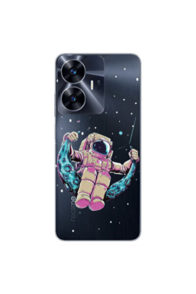 Other Realme Note 50 Astronaut swinging on the moon Transparent Silicone TPU ...