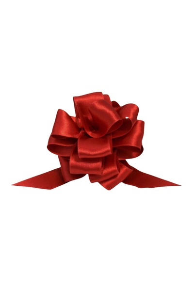 BRIZZOLARI Carmin red self-forming satin bow