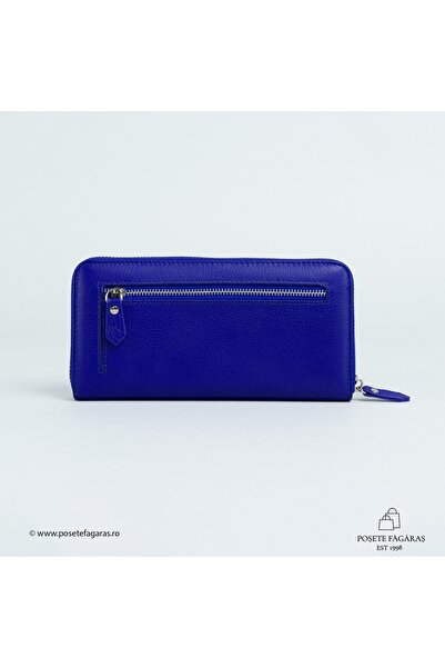 Posete Fagaras Luana Leather Wallet - Blue, Genuine Leather Wallet , Women's ...