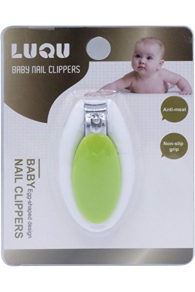 LuQu Baby Nail Clipper - Egg-shaped - Green Color - Two Pieces
