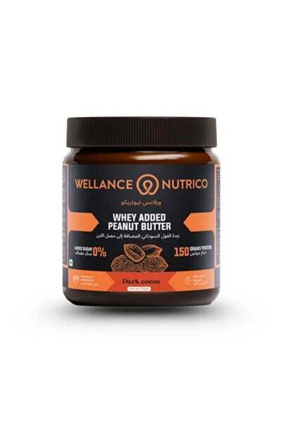 Wellance Nutrico زبدة الفول السوداني الخالية من السكر المضاف مع الكاكاو الداك...