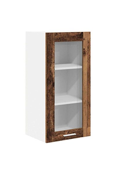 vidaxl Dulap suspendat cu ușă Lemn vechi 40 x 31 x 80 cm Lemn compozit